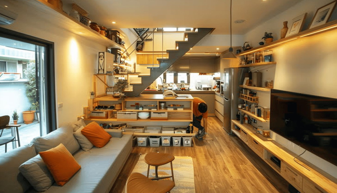 Optimisation de l'espace sous l'escalier idées créatives pour un rangement et déco astucieux